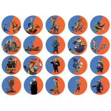 THopps Set 20 cake toppers Zootopia 5cm